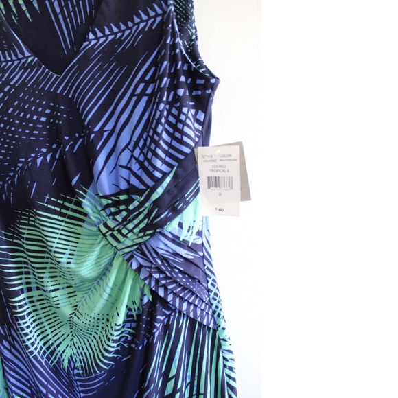 Danny & Nicole NWT Tropical Print Sleeveless Dress Small - Picture 3 of 8